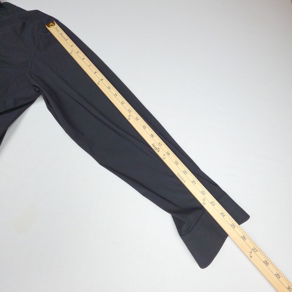 Collars & Co. Mens Large Long Sleeve Dress Shirt Black Stretch Nylon Spandex - Picture 8 of 9
